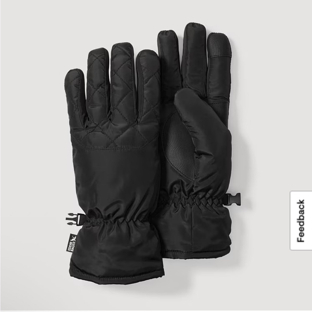Eddie Bauer Women's Lodgeside Black Gloves - NWT